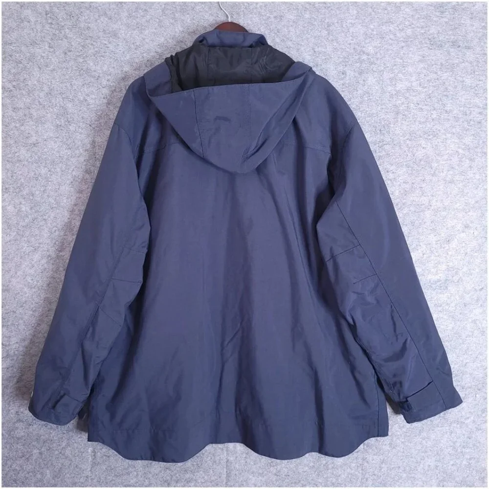 CARHARTT XL Blue Shoreline Waterproof Jacket C72 BLS Full Zip Hooded Mesh Lined - Picture 11 of 14